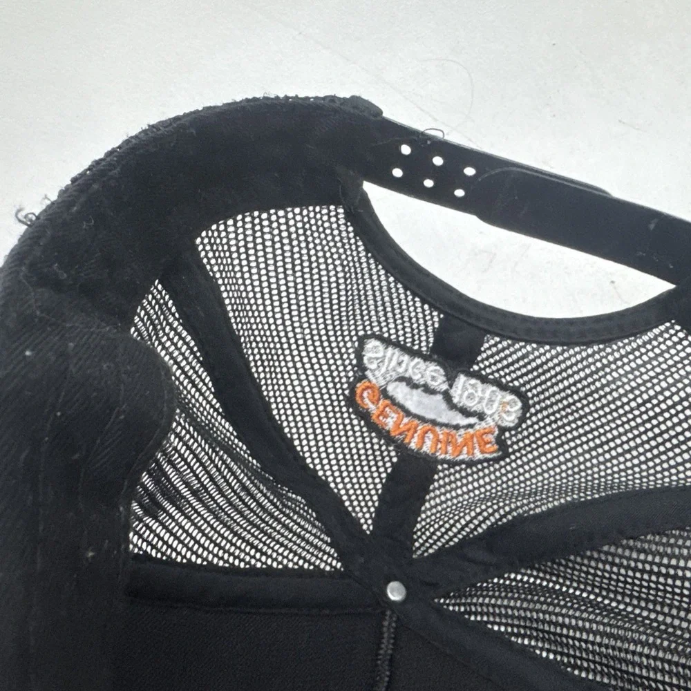Harley Davidson Aruba black mesh snapback hat rear embroidered patch